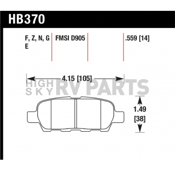 Hawk Performance Brake Pad - HB370E.559-1