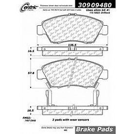Stop Tech/ Power Slot Brake Pad - 309.09480