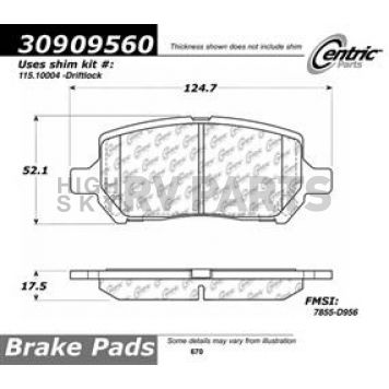 Stop Tech/ Power Slot Brake Pad - 309.09560