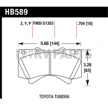 Hawk Performance Brake Pad - HB589Y.704-1