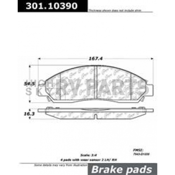 Stop Tech/ Power Slot Brake Pad - 301.10390