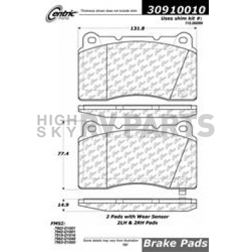 Stop Tech/ Power Slot Brake Pad - 309.10010