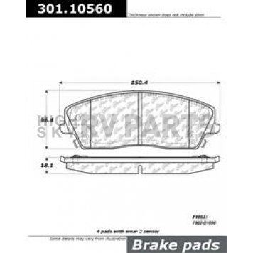 Stop Tech/ Power Slot Brake Pad - 301.10560
