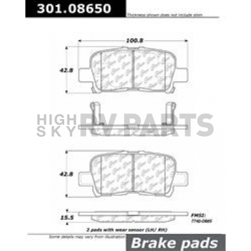 Stop Tech/ Power Slot Brake Pad - 301.08650