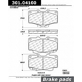 Stop Tech/ Power Slot Brake Pad - 301.04100