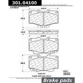 Stop Tech/ Power Slot Brake Pad - 301.04100