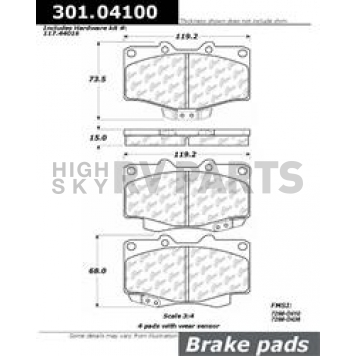 Stop Tech/ Power Slot Brake Pad - 301.04100
