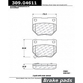 Stop Tech/ Power Slot Brake Pad - 309.04611