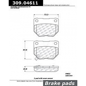 Stop Tech/ Power Slot Brake Pad - 309.04611
