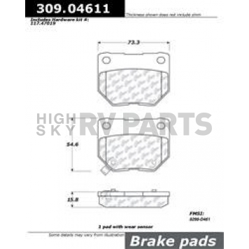 Stop Tech/ Power Slot Brake Pad - 309.04611