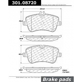 Stop Tech/ Power Slot Brake Pad - 301.08720