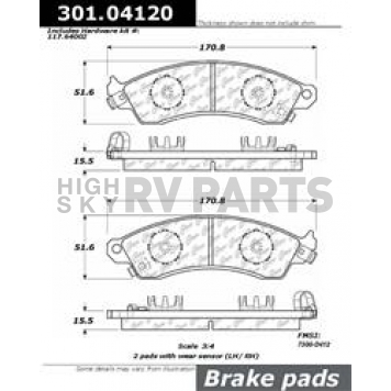 Stop Tech/ Power Slot Brake Pad - 301.04120