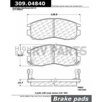 Stop Tech/ Power Slot Brake Pad - 309.04840