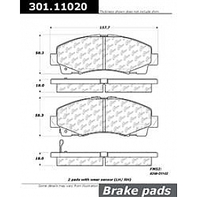 Stop Tech/ Power Slot Brake Pad - 301.11020