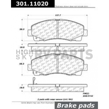 Stop Tech/ Power Slot Brake Pad - 301.11020