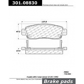 Stop Tech/ Power Slot Brake Pad - 301.08830