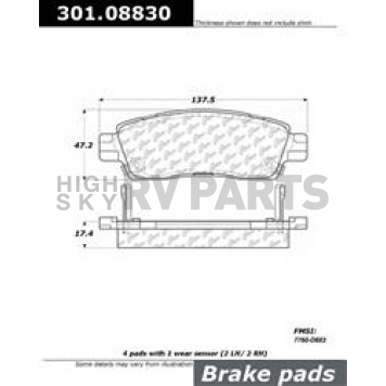 Stop Tech/ Power Slot Brake Pad - 301.08830