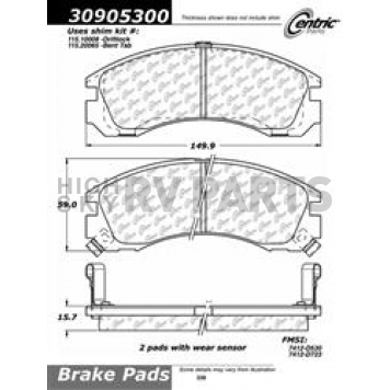 Stop Tech/ Power Slot Brake Pad - 309.05300