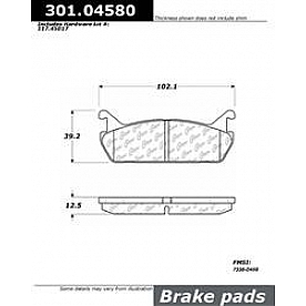 Stop Tech/ Power Slot Brake Pad - 301.04580