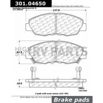 Stop Tech/ Power Slot Brake Pad - 301.04650