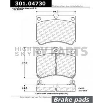 Stop Tech/ Power Slot Brake Pad - 301.04730