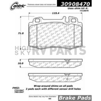 Stop Tech/ Power Slot Brake Pad - 309.08470