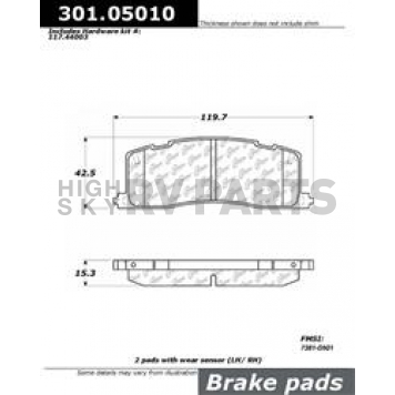 Stop Tech/ Power Slot Brake Pad - 301.05010