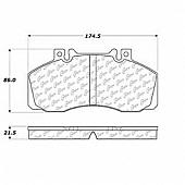 Stop Tech/ Power Slot Brake Pad - 106.10620