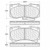 Stop Tech/ Power Slot Brake Pad - 105.11190