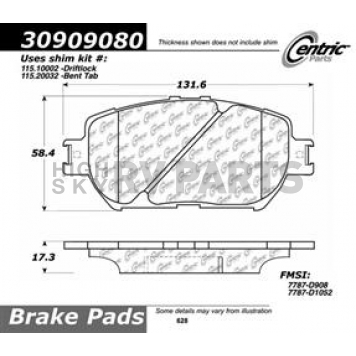 Stop Tech/ Power Slot Brake Pad - 309.09080
