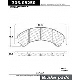 Stop Tech/ Power Slot Brake Pad - 306.08250