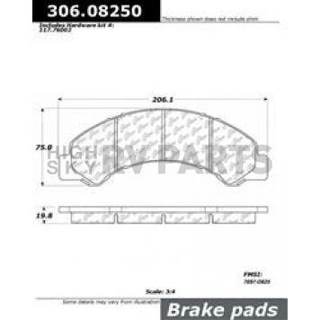 Stop Tech/ Power Slot Brake Pad - 306.08250