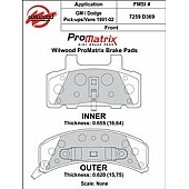Wilwood Brakes Brake Pad - 150-D0369K