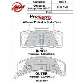 Wilwood Brakes Brake Pad - 150-D0369K