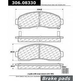 Stop Tech/ Power Slot Brake Pad - 306.08330