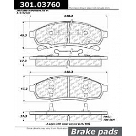 Stop Tech/ Power Slot Brake Pad - 301.03760
