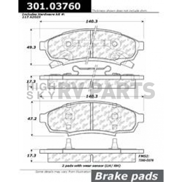 Stop Tech/ Power Slot Brake Pad - 301.03760