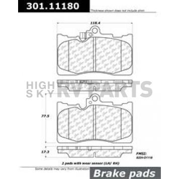 Stop Tech/ Power Slot Brake Pad - 301.11180