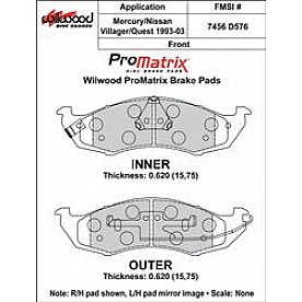 Wilwood Brakes Brake Pad - 150-D0576K