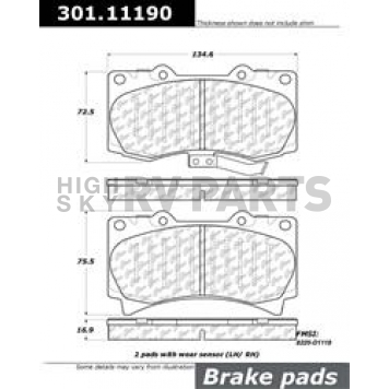 Stop Tech/ Power Slot Brake Pad - 301.11190