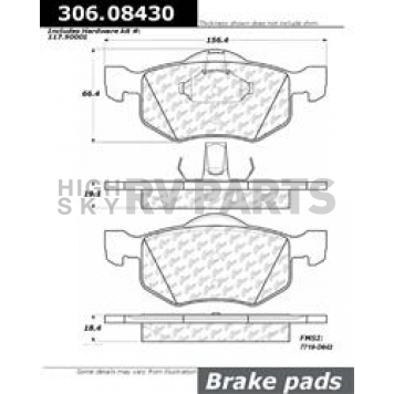 Stop Tech/ Power Slot Brake Pad - 306.08430