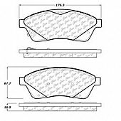 Stop Tech/ Power Slot Brake Pad - 105.14220