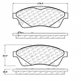 Stop Tech/ Power Slot Brake Pad - 105.14220