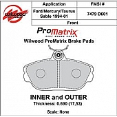 Wilwood Brakes Brake Pad - 150-D0601K