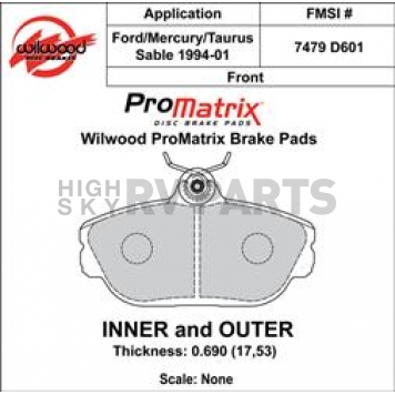Wilwood Brakes Brake Pad - 150-D0601K