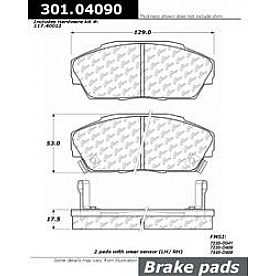 Stop Tech/ Power Slot Brake Pad - 301.04090