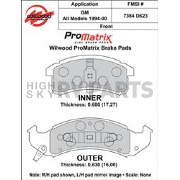 Wilwood Brakes Brake Pad - 150-D0623K