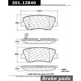 Stop Tech/ Power Slot Brake Pad - 301.12840