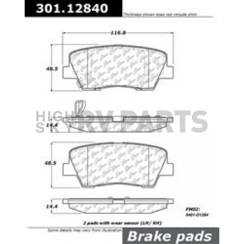 Stop Tech/ Power Slot Brake Pad - 301.12840