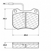 Stop Tech/ Power Slot Brake Pad - 105.04550